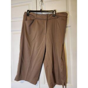 Christopher and Banks Tan Wide Leg Capris